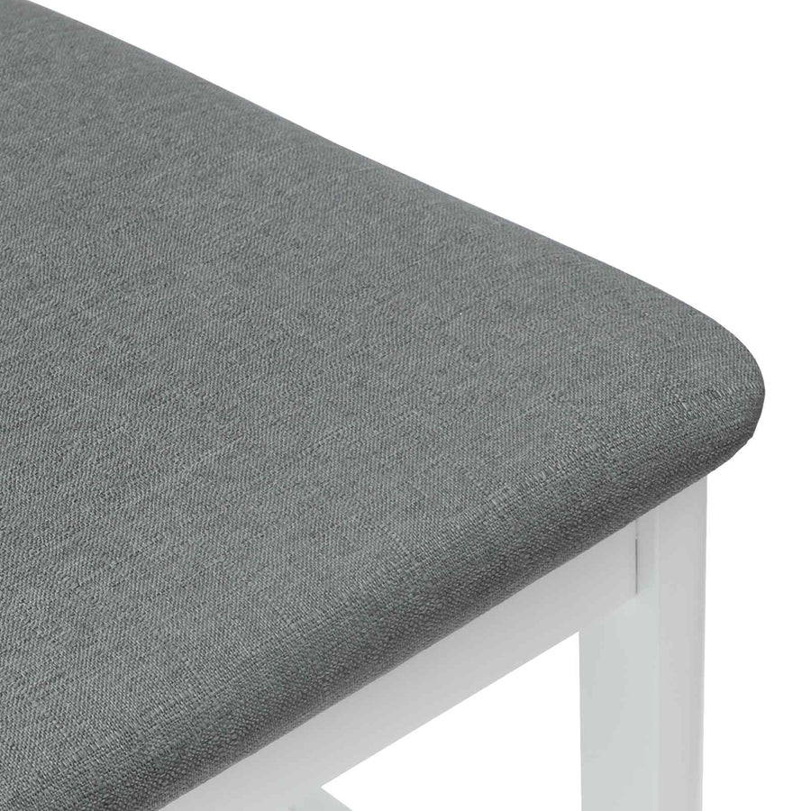 Eettafelstoelen 2 pcs Wit 48 x 49 x 95 cm Massief Rubberhout