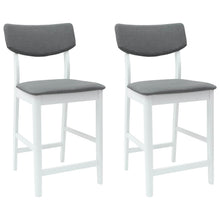 Eettafelstoelen 2 pcs Wit 48 x 49 x 95 cm Massief Rubberhout