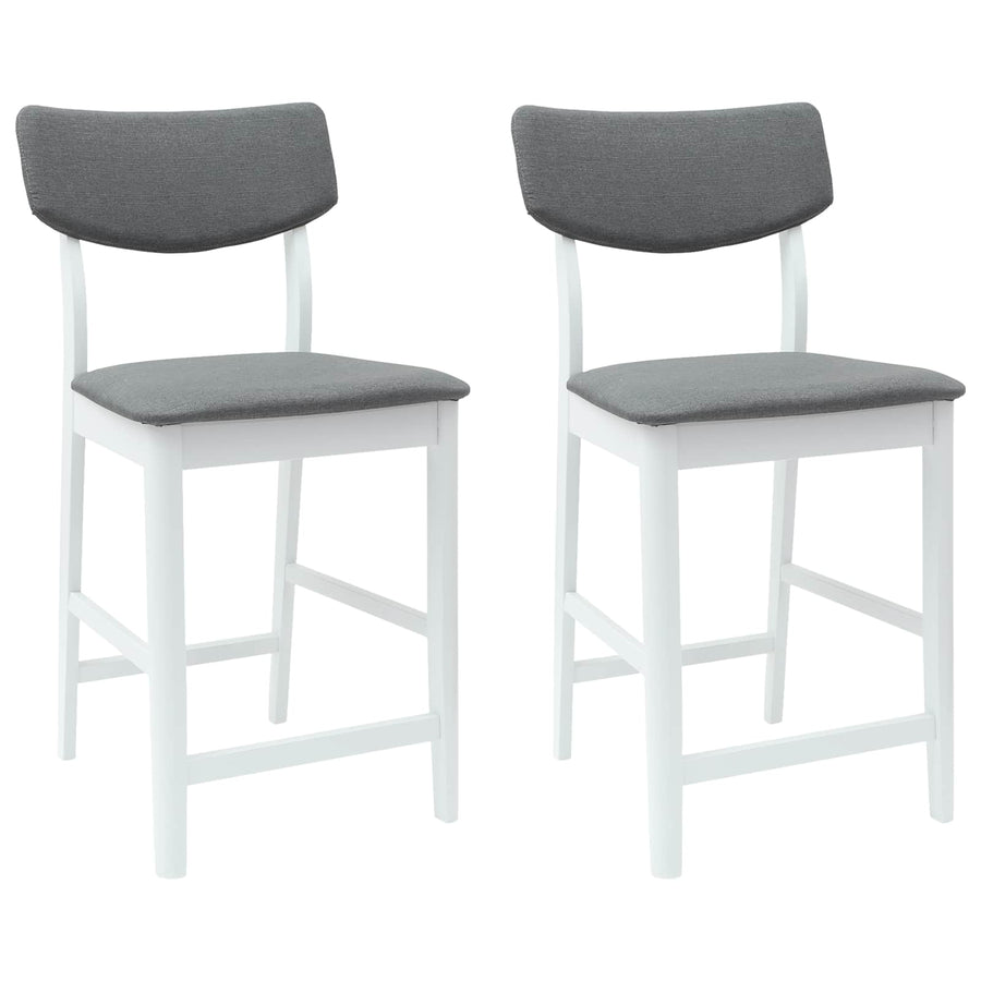 Eettafelstoelen 2 pcs Wit 48 x 49 x 95 cm Massief Rubberhout