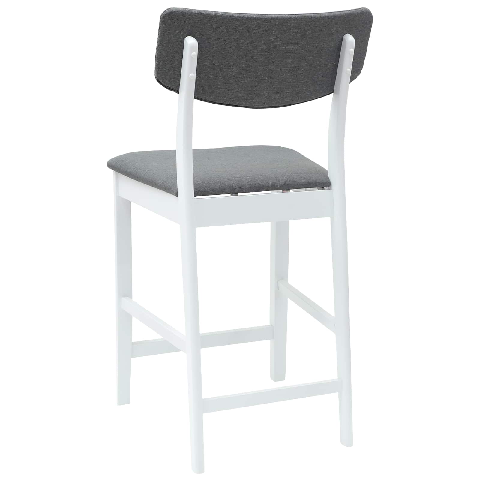 Eettafelstoelen 2 pcs Wit 48 x 49 x 95 cm Massief Rubberhout