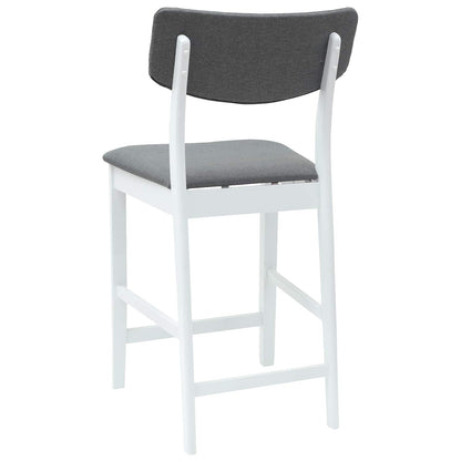 Eettafelstoelen 2 pcs Wit 48 x 49 x 95 cm Massief Rubberhout
