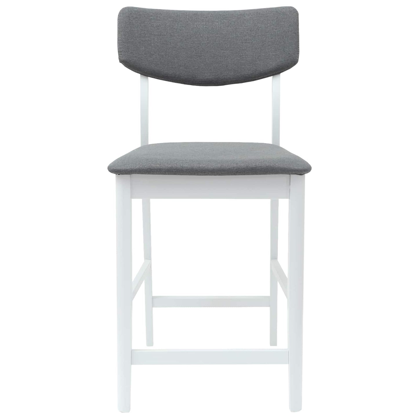 Eettafelstoelen 2 pcs Wit 48 x 49 x 95 cm Massief Rubberhout