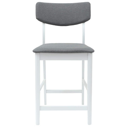 Eettafelstoelen 2 pcs Wit 48 x 49 x 95 cm Massief Rubberhout