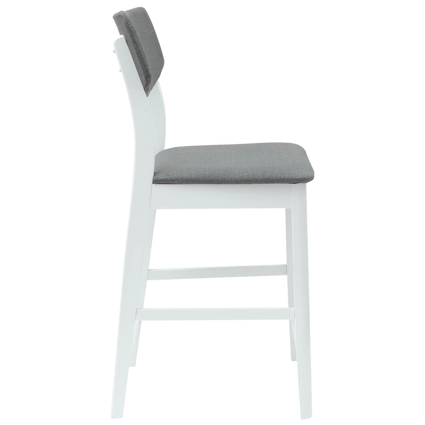 Eettafelstoelen 2 pcs Wit 48 x 49 x 95 cm Massief Rubberhout