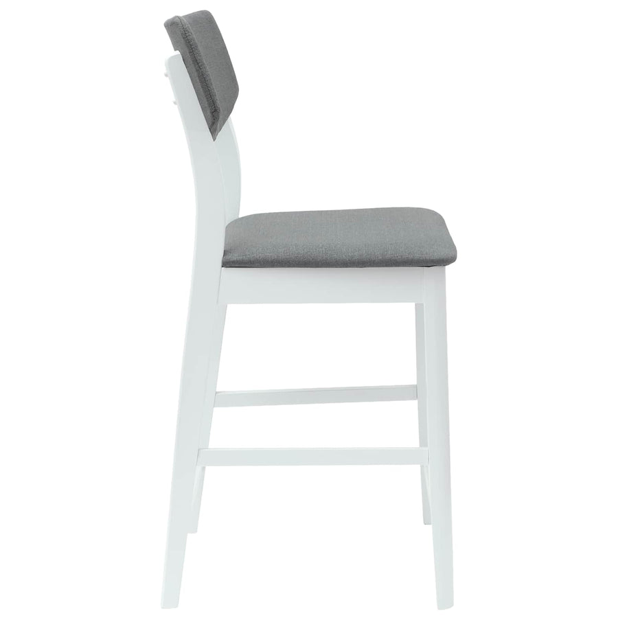 Eettafelstoelen 2 pcs Wit 48 x 49 x 95 cm Massief Rubberhout