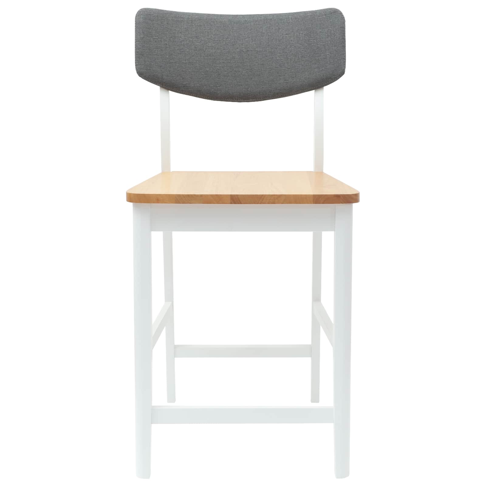 Eettafelstoelen 2 pcs Wit 48 x 49 x 95 cm Massief Rubberhout
