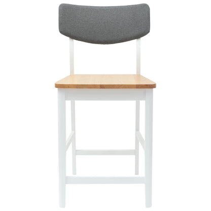 Eettafelstoelen 2 pcs Wit 48 x 49 x 95 cm Massief Rubberhout