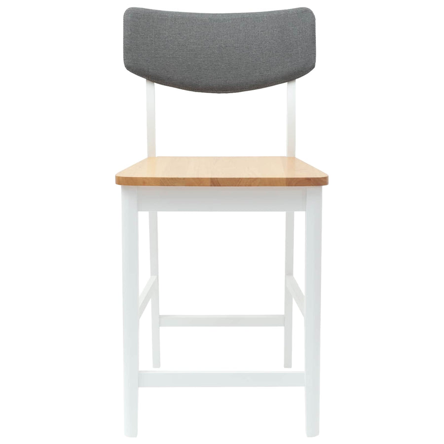 Eettafelstoelen 2 pcs Wit 48 x 49 x 95 cm Massief Rubberhout