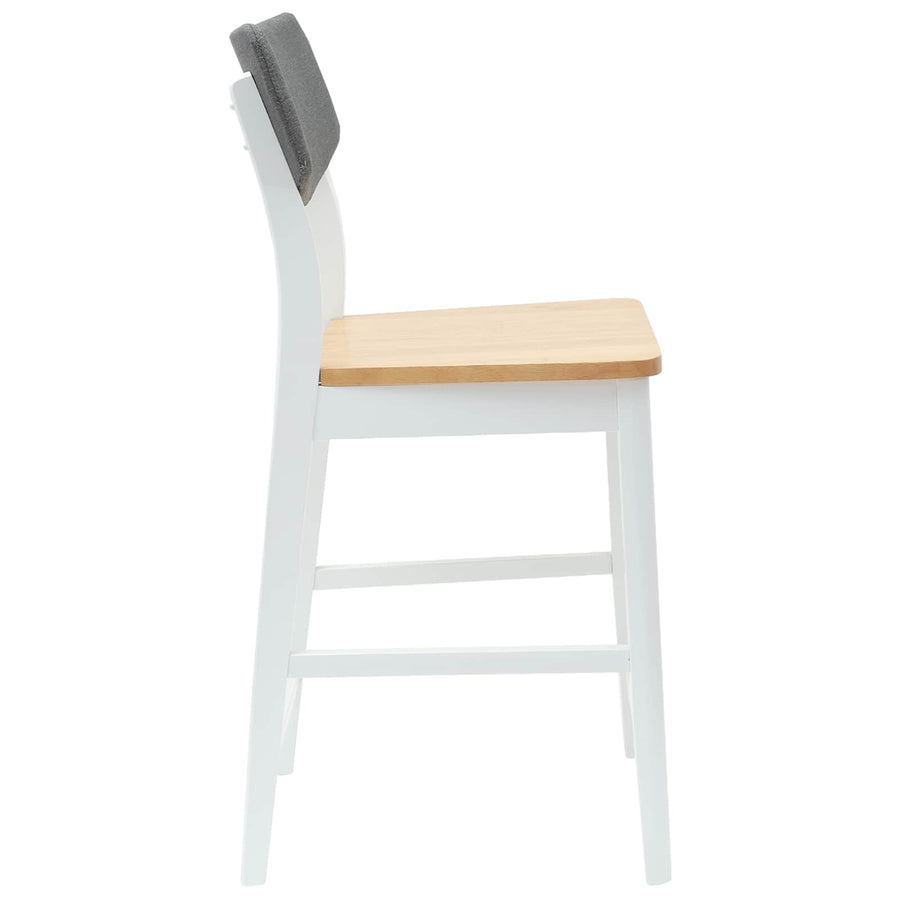 Eettafelstoelen 2 pcs Wit 48 x 49 x 95 cm Massief Rubberhout
