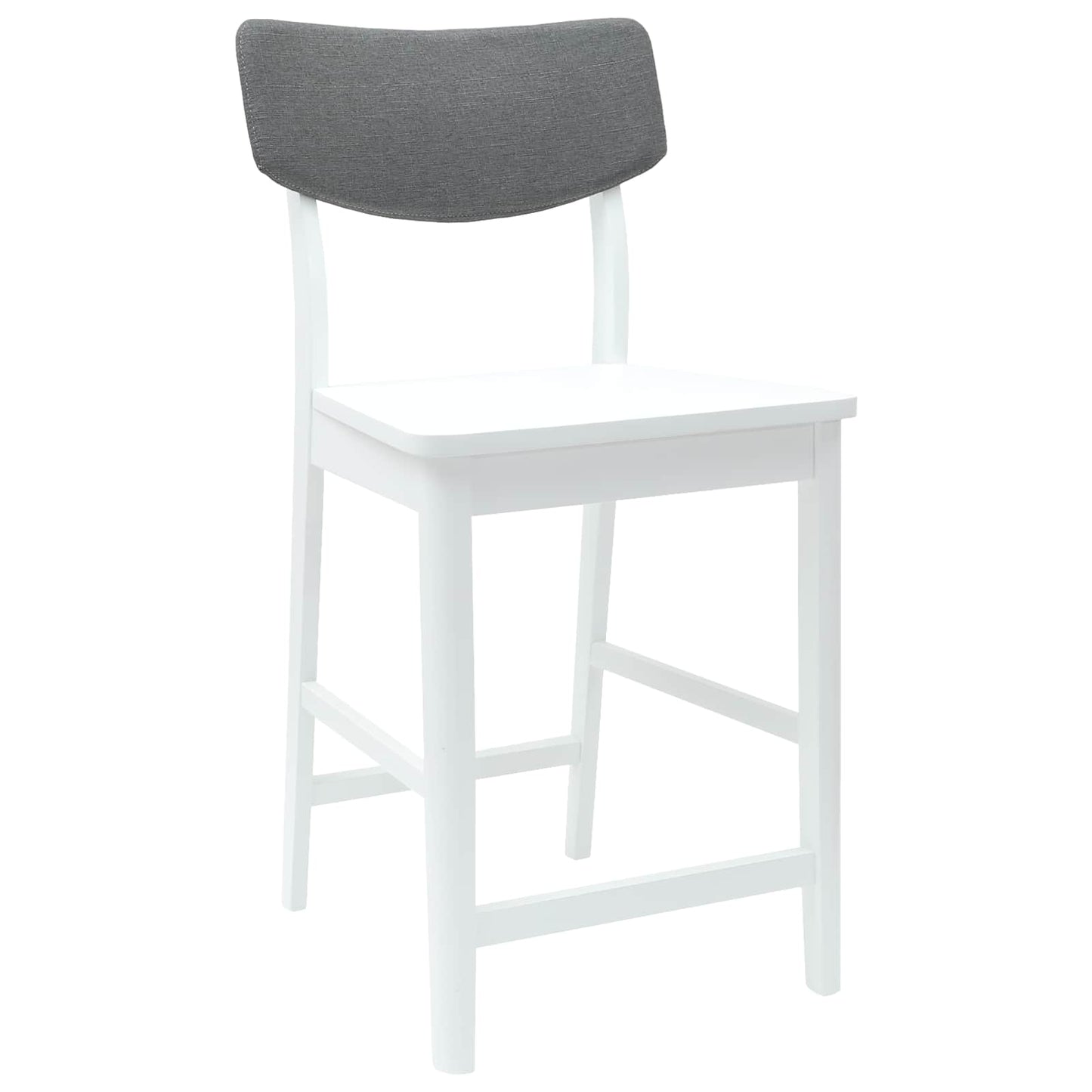 Eettafelstoelen 2 pcs Wit 48 x 49 x 95 cm Massief Rubberhout