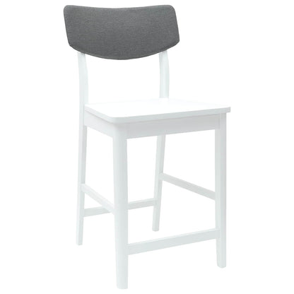 Eettafelstoelen 2 pcs Wit 48 x 49 x 95 cm Massief Rubberhout