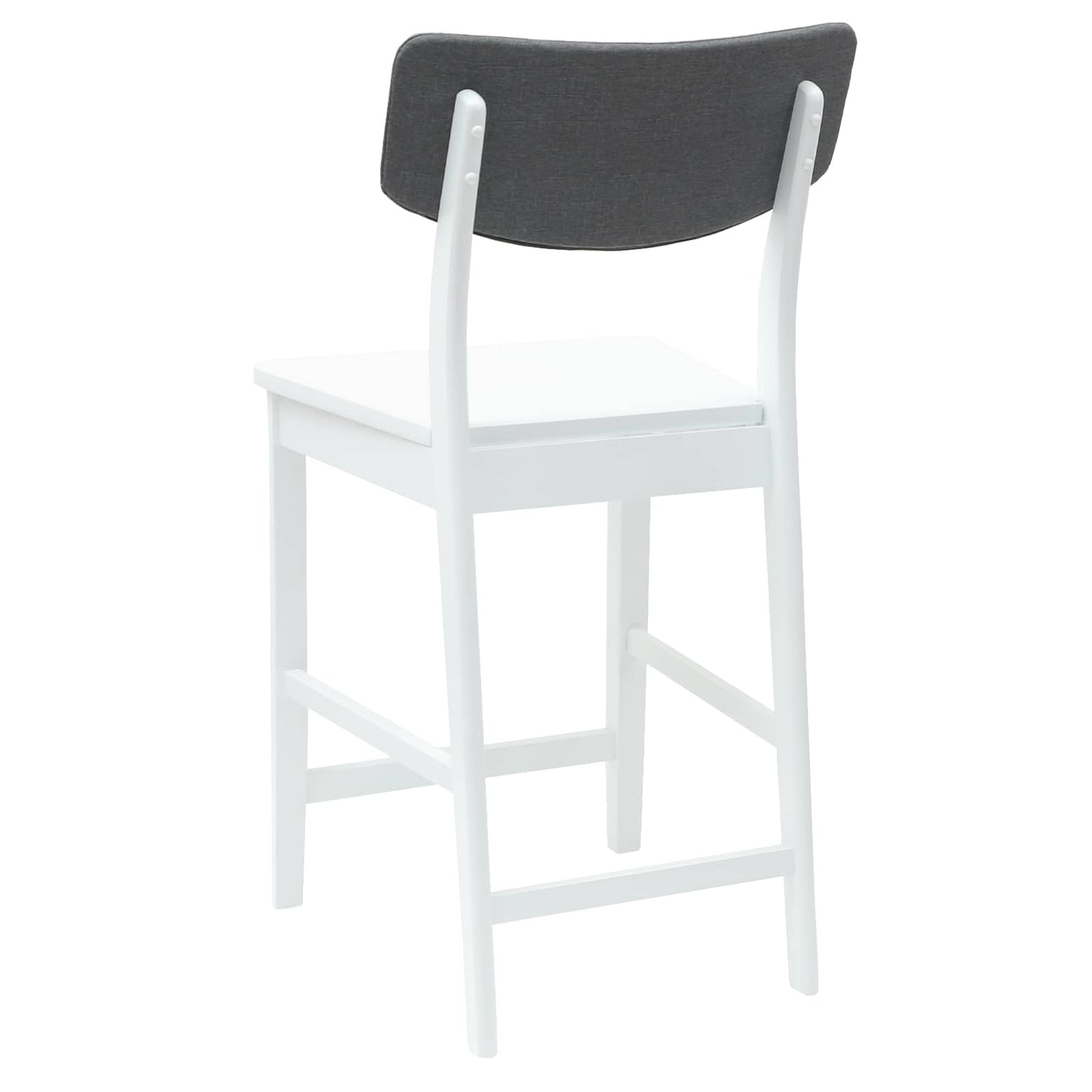 Eettafelstoelen 2 pcs Wit 48 x 49 x 95 cm Massief Rubberhout