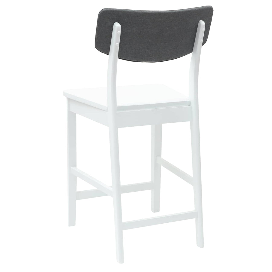 Eettafelstoelen 2 pcs Wit 48 x 49 x 95 cm Massief Rubberhout