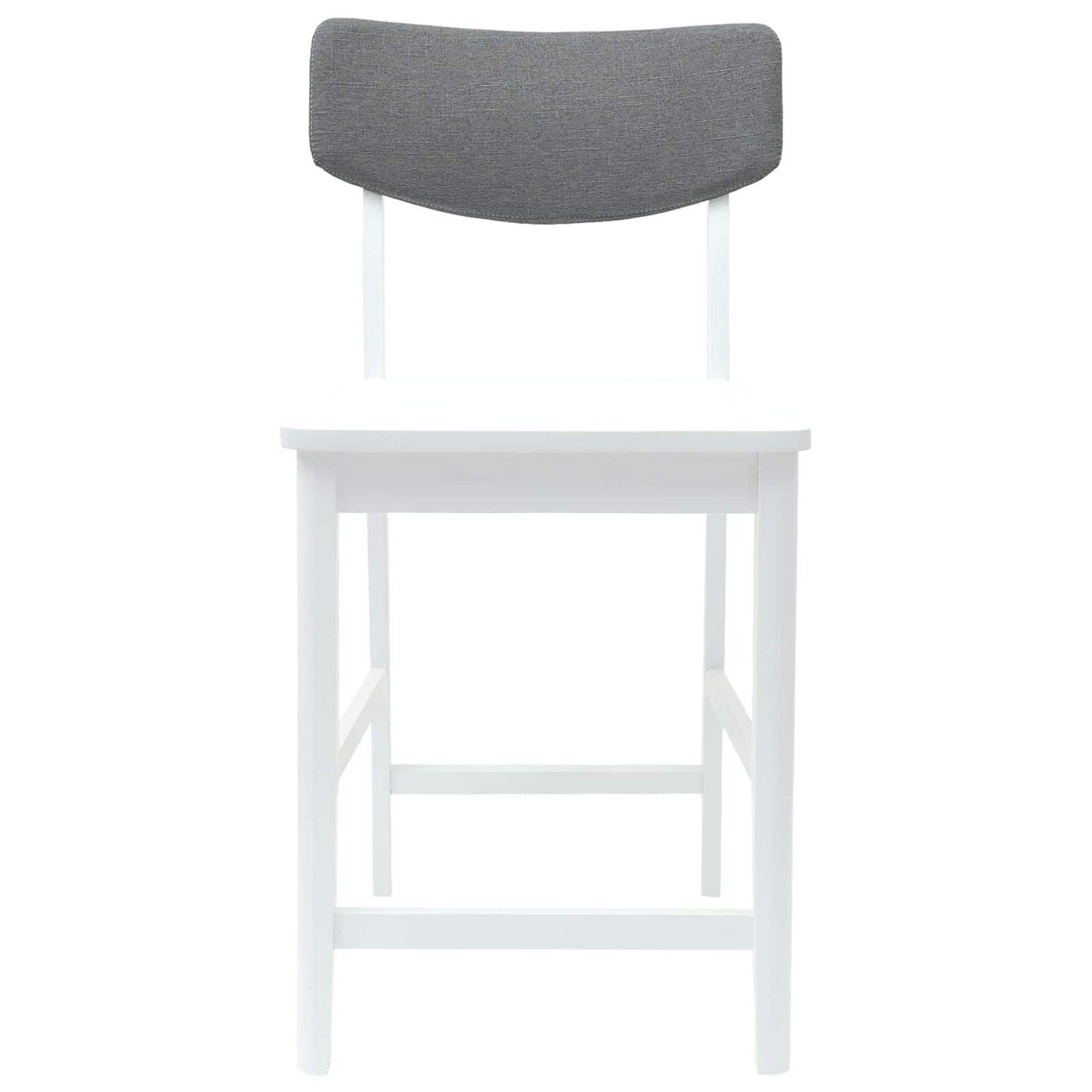 Eettafelstoelen 2 pcs Wit 48 x 49 x 95 cm Massief Rubberhout