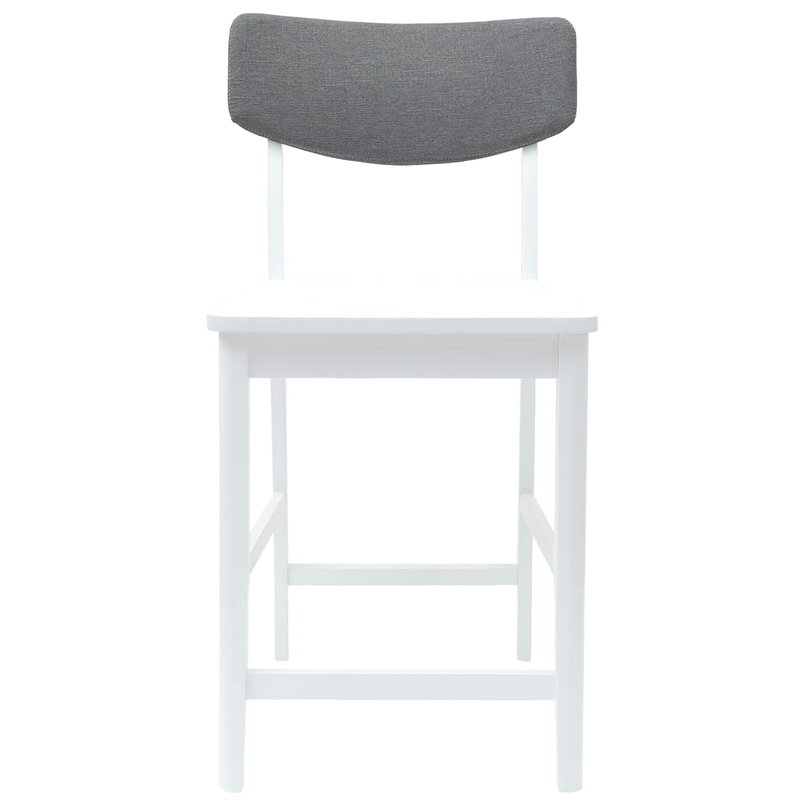 Eettafelstoelen 2 pcs Wit 48 x 49 x 95 cm Massief Rubberhout