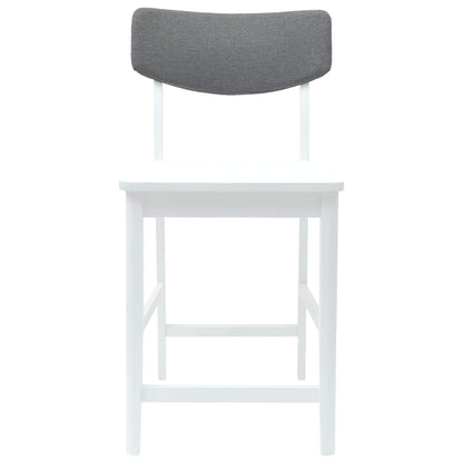 Eettafelstoelen 2 pcs Wit 48 x 49 x 95 cm Massief Rubberhout