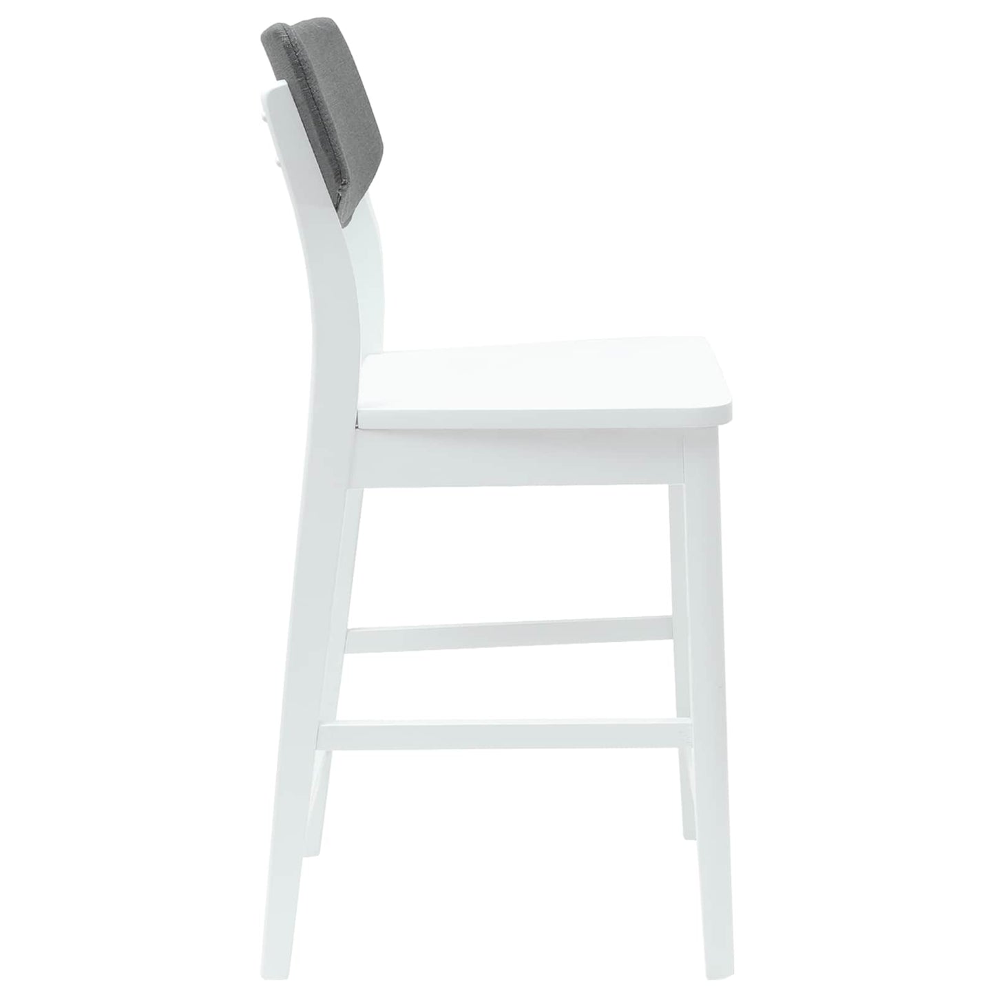 Eettafelstoelen 2 pcs Wit 48 x 49 x 95 cm Massief Rubberhout