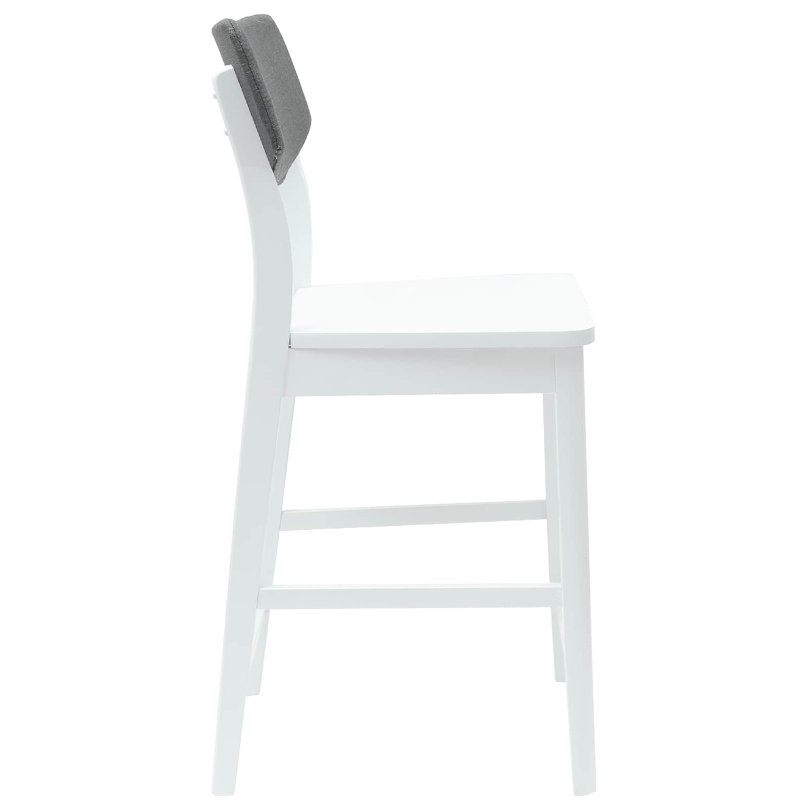Eettafelstoelen 2 pcs Wit 48 x 49 x 95 cm Massief Rubberhout