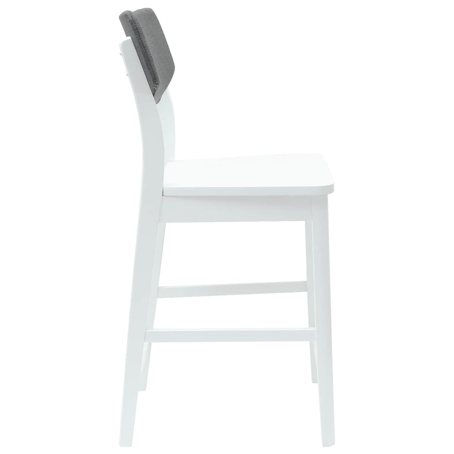 Eettafelstoelen 2 pcs Wit 48 x 49 x 95 cm Massief Rubberhout