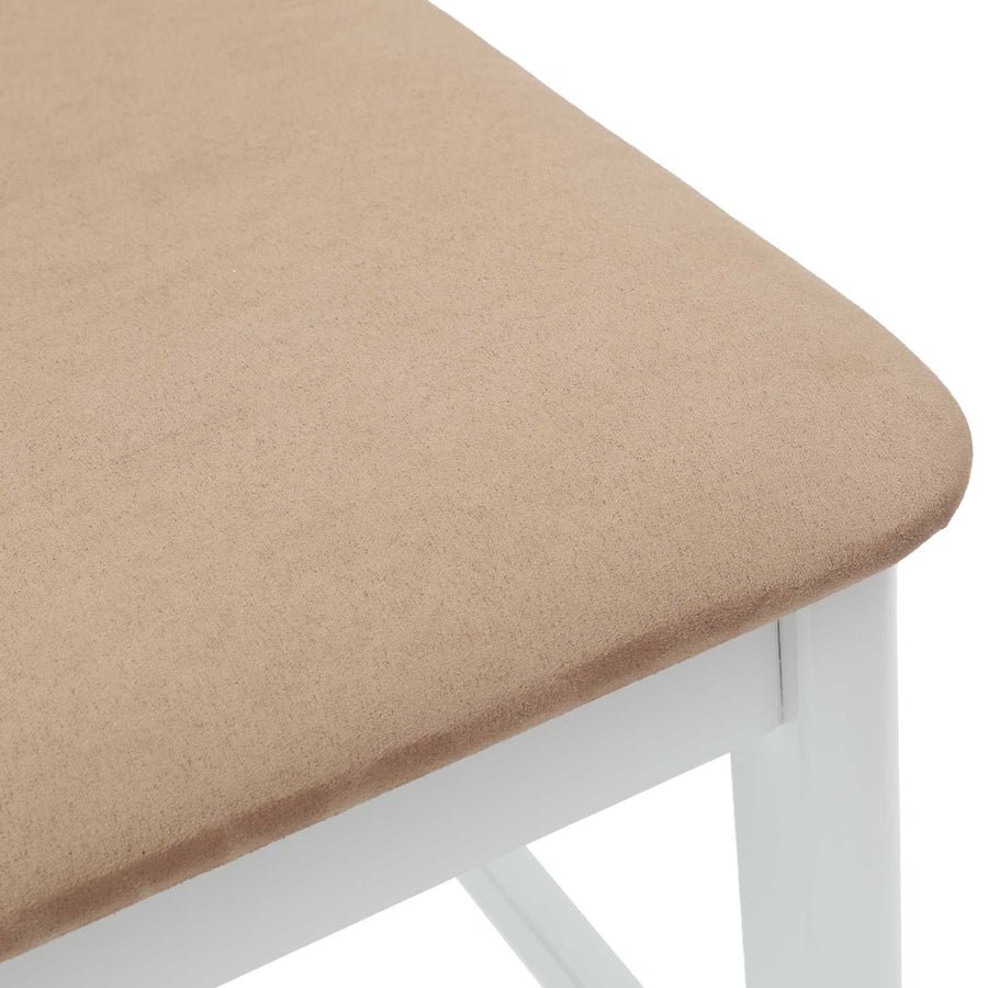 Eettafelstoelen 2 pcs Wit 48 x 49 x 95 cm Massief Rubberhout