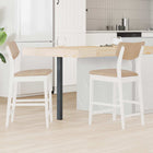 Dining Chairs 2 pcs White 48 x 49 x 95 cm Solid Rubberwood