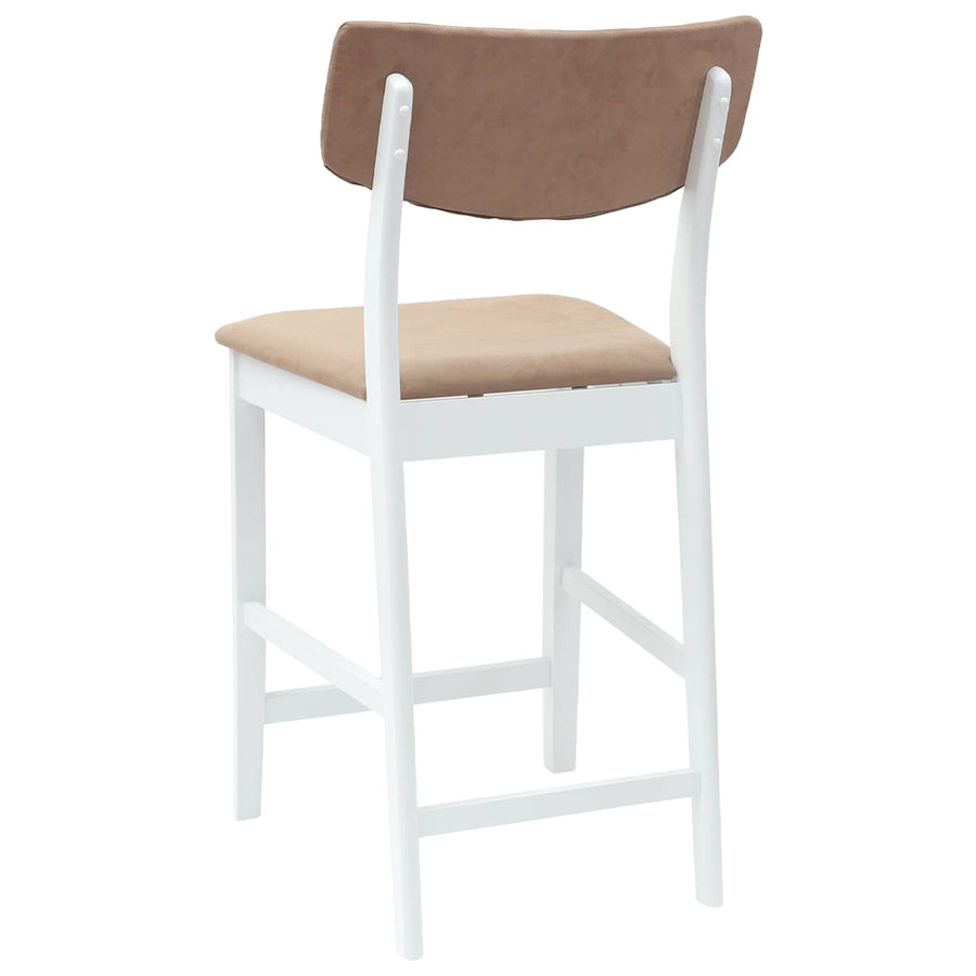 Eettafelstoelen 2 pcs Wit 48 x 49 x 95 cm Massief Rubberhout