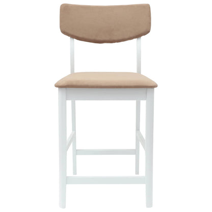 Eettafelstoelen 2 pcs Wit 48 x 49 x 95 cm Massief Rubberhout
