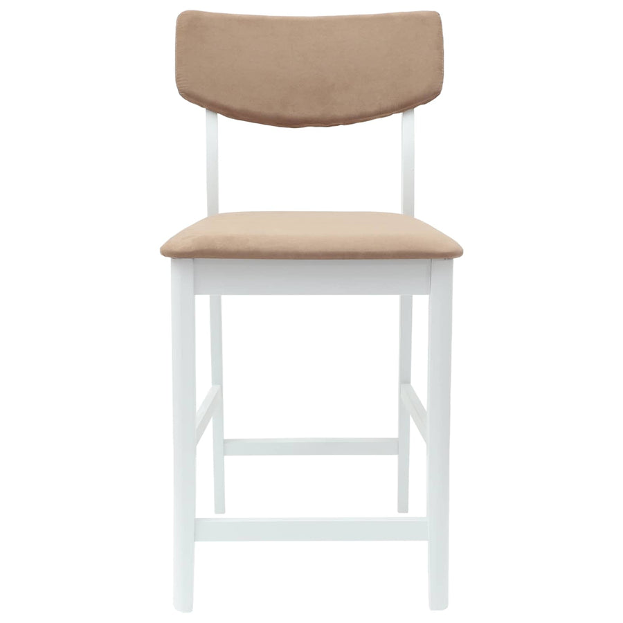 Eettafelstoelen 2 pcs Wit 48 x 49 x 95 cm Massief Rubberhout