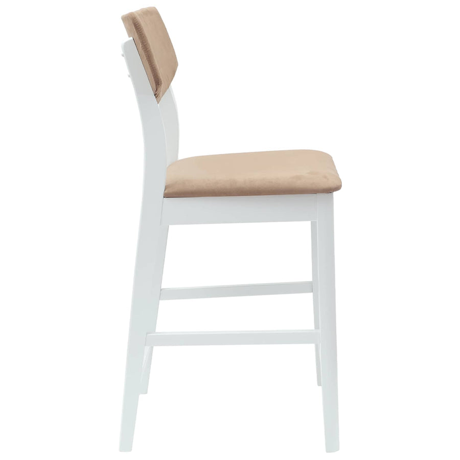 Eettafelstoelen 2 pcs Wit 48 x 49 x 95 cm Massief Rubberhout