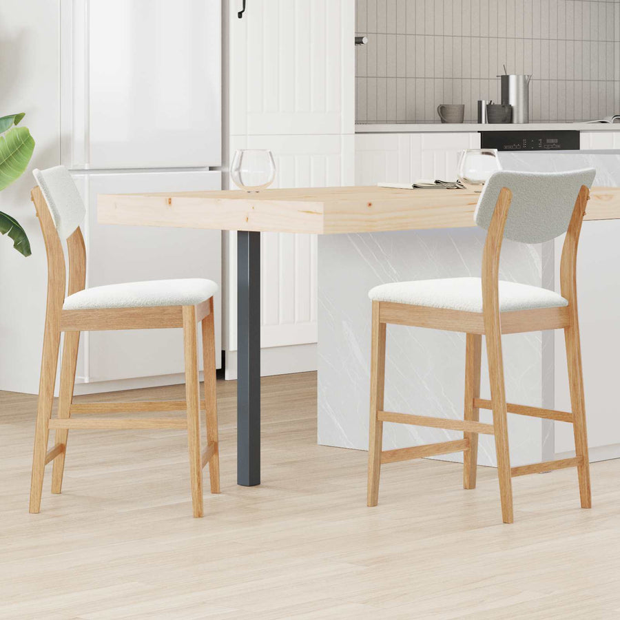 Eettafelstoelen 2 pcs Naturel 48 x 49 x 95 cm