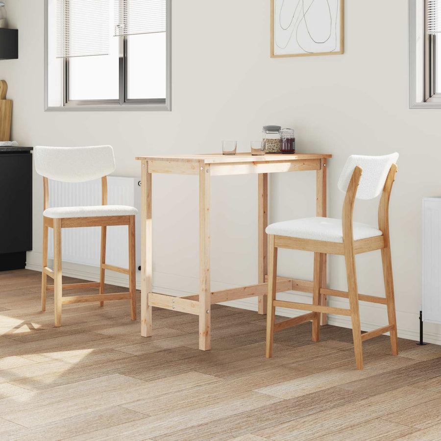 Eettafelstoelen 2 pcs Naturel 48 x 49 x 95 cm