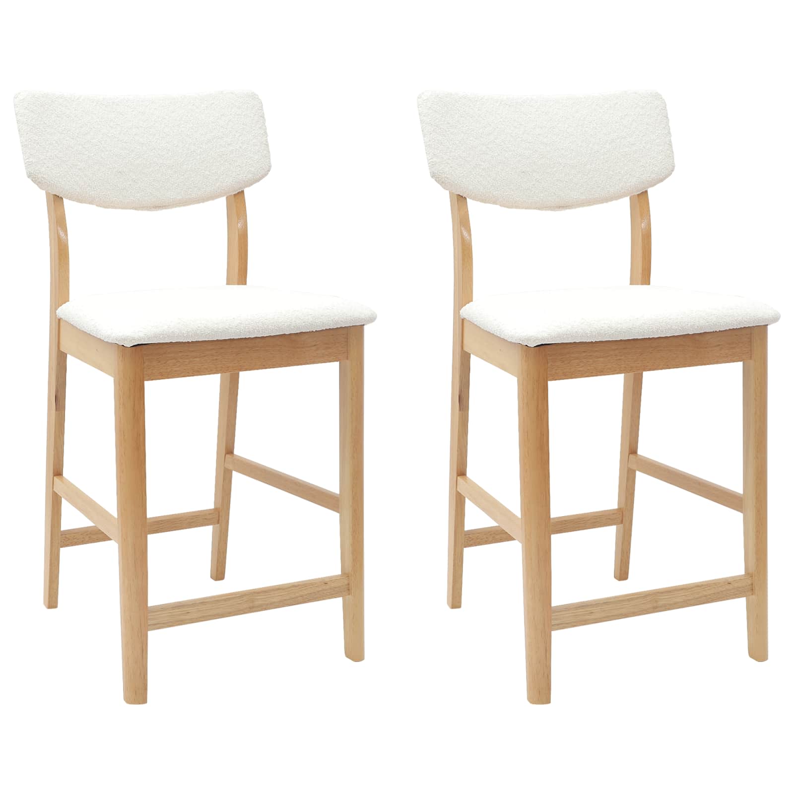 Eettafelstoelen 2 pcs Naturel 48 x 49 x 95 cm