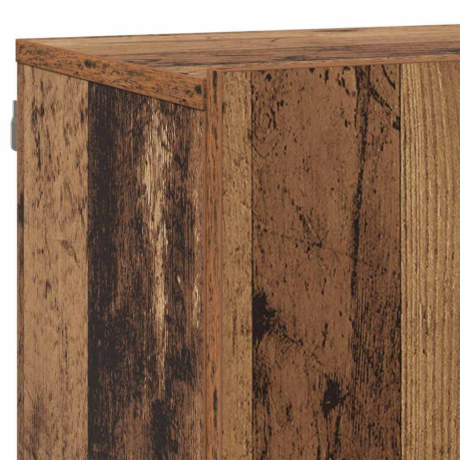 TV Wand Eenheden met LED 5 pcs Oud hout 100 x 30 x 30 cm Bewerkt hout