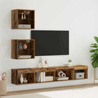 Tv-wandkast 100x30x30 cm bewerkt hout oud hout
