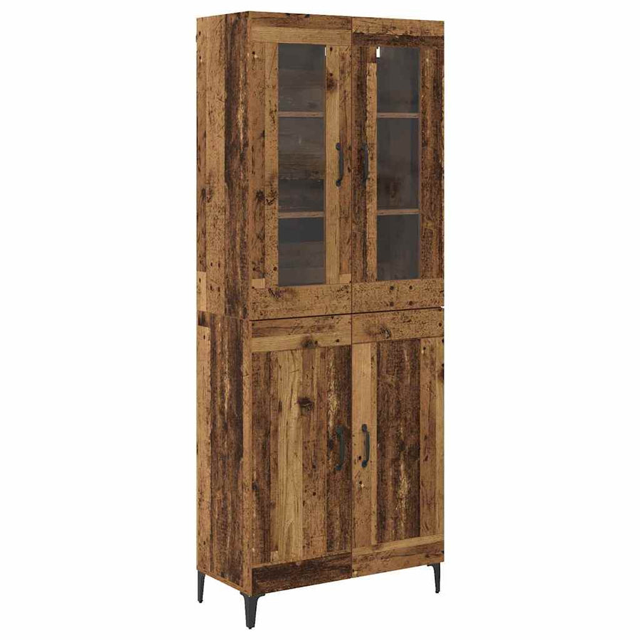 Highboard Oud Hout 69,5 x 34 x 180 cm Bewerkt hout