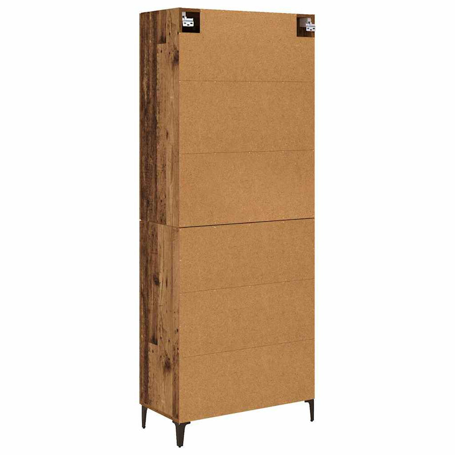 Highboard Oud Hout 69,5 x 34 x 180 cm Bewerkt hout