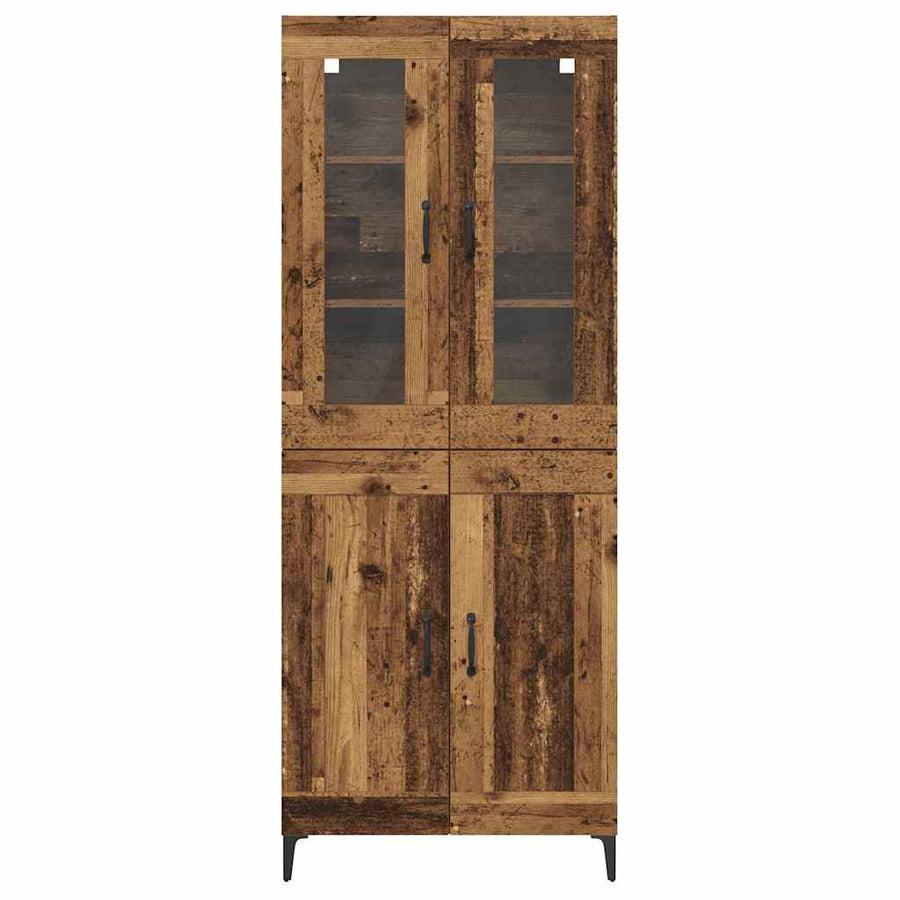 Highboard Oud Hout 69,5 x 34 x 180 cm Bewerkt hout