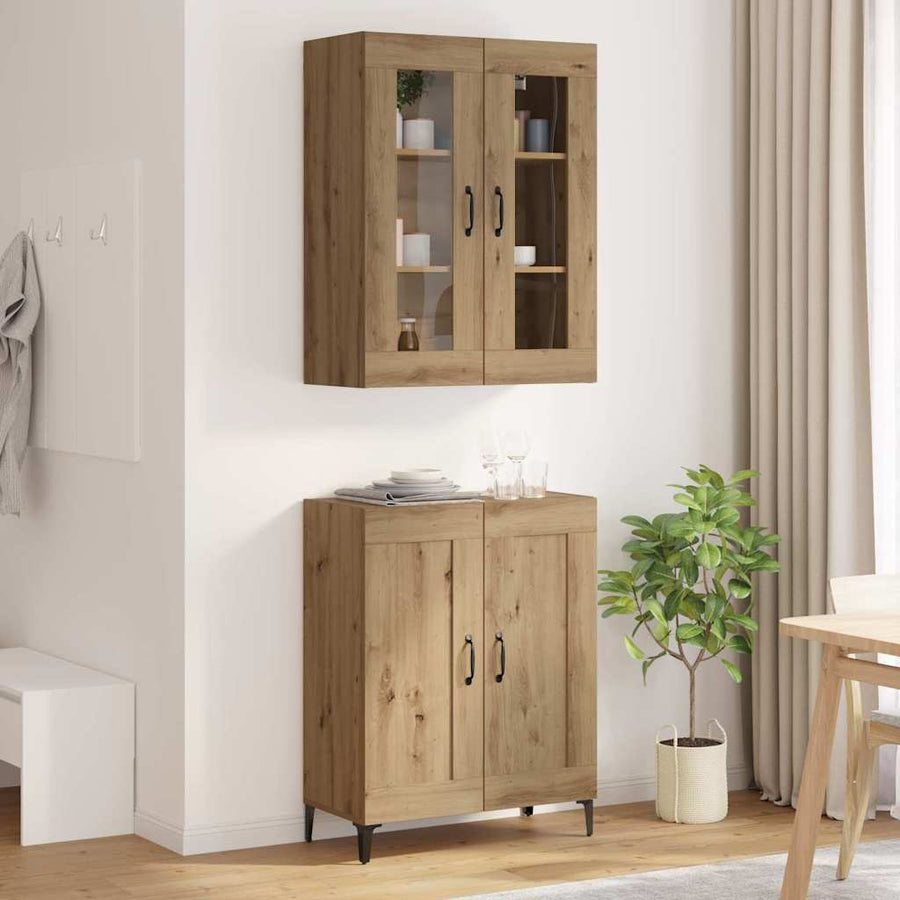 Hoge kast Artisan Eiken 69,5 x 34 x 180 cm Bewerkt hout