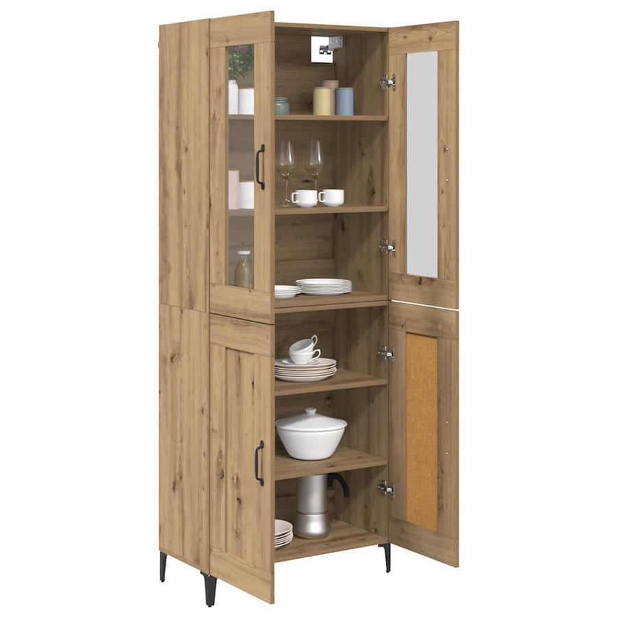 Hoge kast Artisan Eiken 69,5 x 34 x 180 cm Bewerkt hout