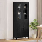 Hoge kast zwart eiken 69,5x34x180 cm