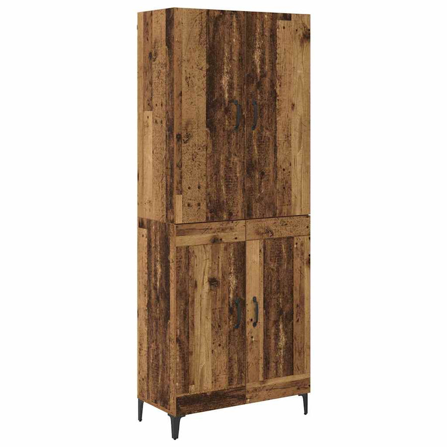 Highboard Oud Hout 69,5 x 34 x 180 cm Bewerkt hout