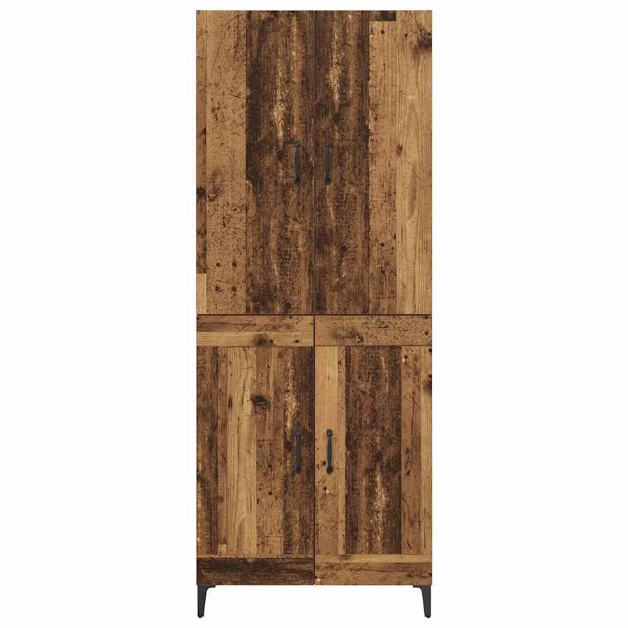 Highboard Oud Hout 69,5 x 34 x 180 cm Bewerkt hout
