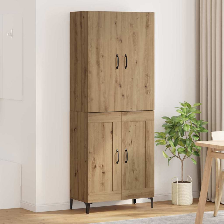 Highboard Artisan Eiken 69,5 x 34 x 180 cm Bewerkt hout