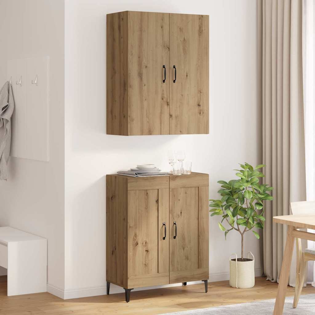 Highboard Artisan Eiken 69,5 x 34 x 180 cm Bewerkt hout