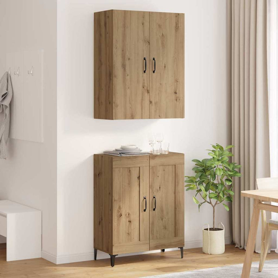 Highboard Artisan Eiken 69,5 x 34 x 180 cm Bewerkt hout
