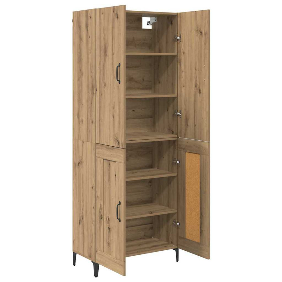 Highboard Artisan Eiken 69,5 x 34 x 180 cm Bewerkt hout
