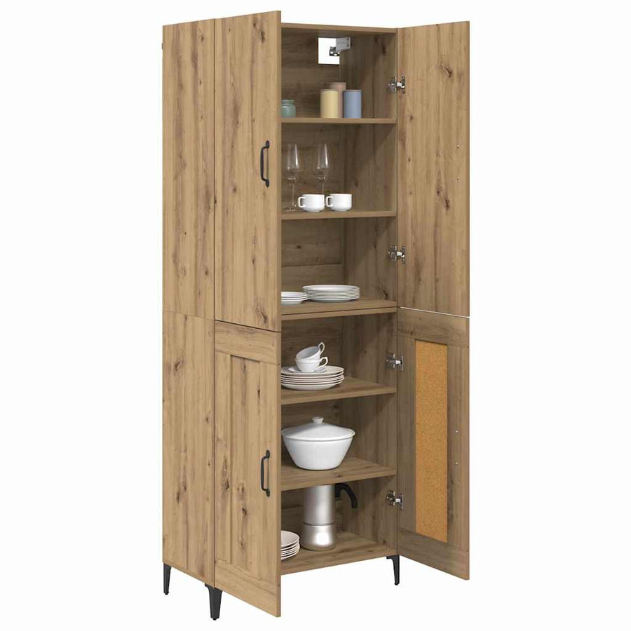 Highboard Artisan Eiken 69,5 x 34 x 180 cm Bewerkt hout