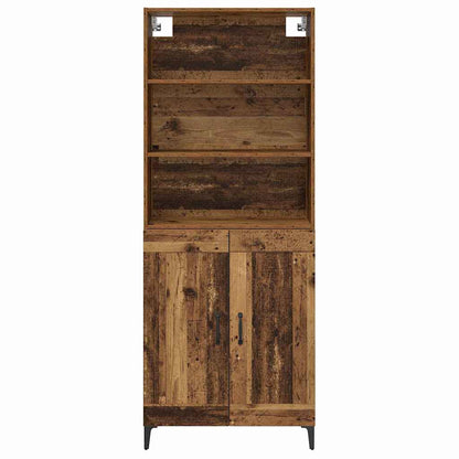 Dressoir Wandgemonteerd 2 pcs Oud hout Bewerkt hout