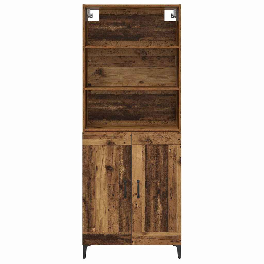 Dressoir Wandgemonteerd 2 pcs Oud hout Bewerkt hout
