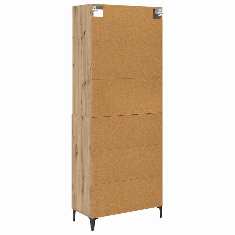Dressoir 2 pcs artisanaal eikenkleurig Bewerkt hout